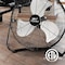 Proaira 12-inch High Velocity Cradle Floor Fan, 3 Speed Control, Black CFHV12B - alternate 3